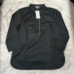 HINSON WU SHIRT SASHA BLACK PULLOVER SHIRT SIZE MEDIUM STYLE 1610424